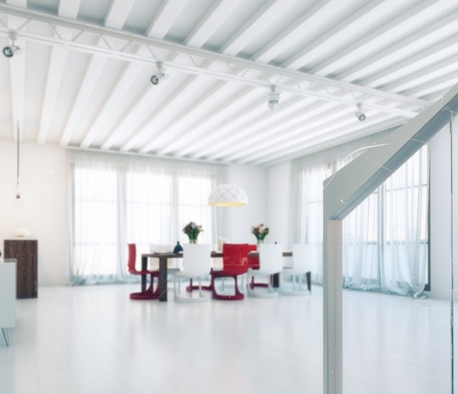 Red white dining room chairs