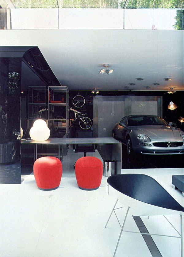 Modern Garage by Brunete Fraccaroli 7 Striking Transparency Showcased By A Modern Live In Garage