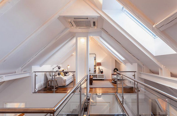 stockholm penthouse (10) stockholm penthouse 10 Lavish Stockholm Penthouse with a 6 Meter Ridge Height