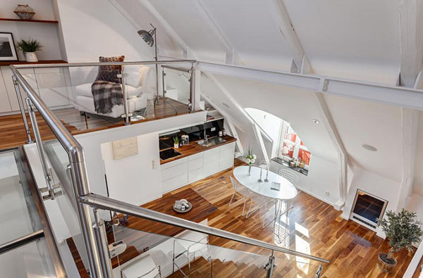 stockholm penthouse (9) stockholm penthouse 9 Lavish Stockholm Penthouse with a 6 Meter Ridge Height